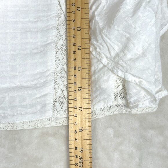 Zara Lace Cotton Blouse: Women's Romantic Peasant Top with Balloon Sleeves - Picture 9 of 12